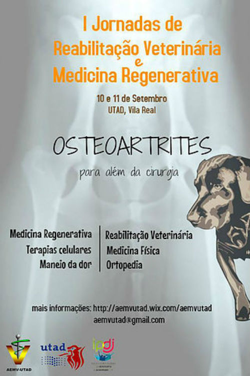 Cartaz: I Jornadas de Reabilitação Veterinária e Medicina Regenerativa