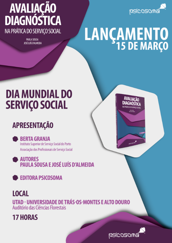Cartaz: Lançamento do Livro Avaliação Diagnóstica na Prática do Serviço Social