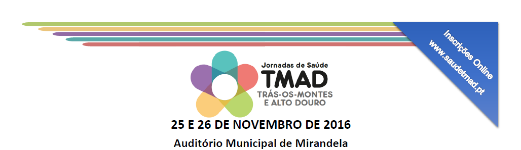Banner: Jornadas de Saúde TMAD Trás-os-Montes e Alto Douro