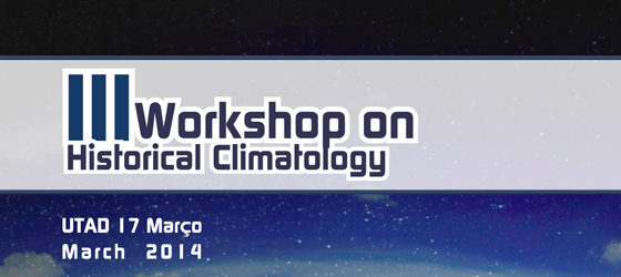 Banner: Workshop em Climatologia Histórica