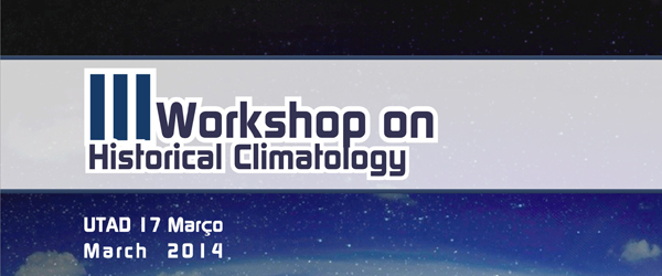 Banner: Workshop em Climatologia Histórica