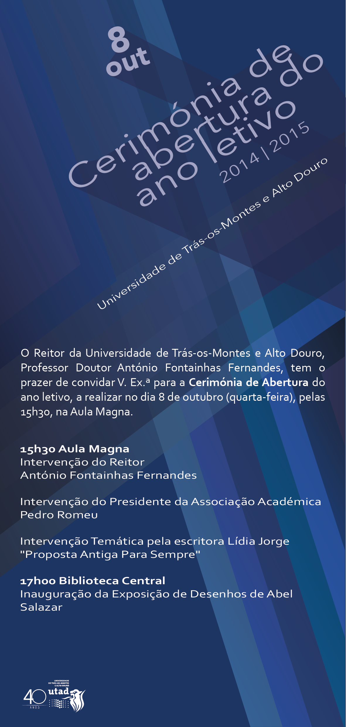 Convite: Cerimónia de Abertura do ano letivo 2014/2015