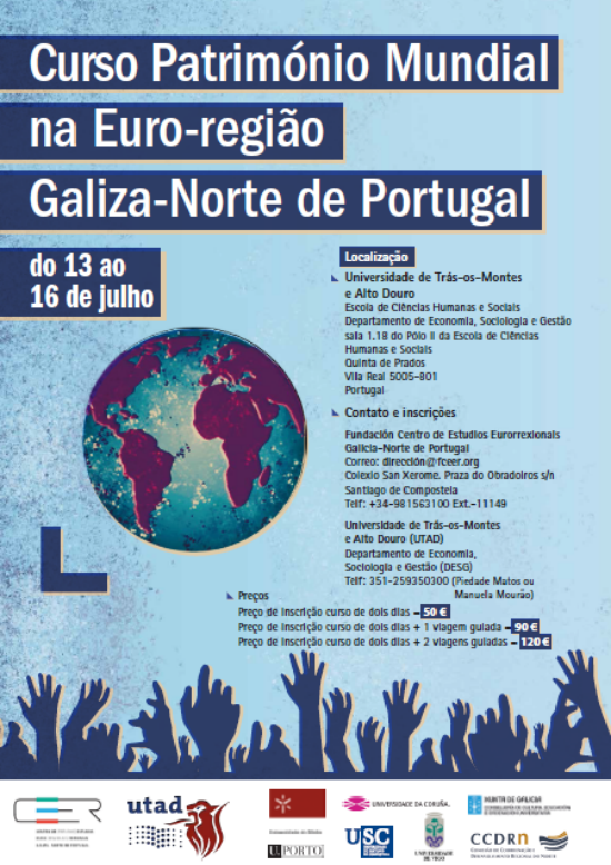 Cartaz: Curso Património Mundial na Euro-região Galiza-Norte de Portugal