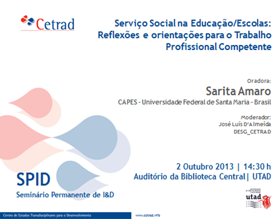Banner: SPID - Serviço Social na Educação/Escolas
