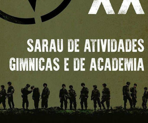 Cartaz: XX Sarau de Encerramento de Atividades Gímnicas e de Academia